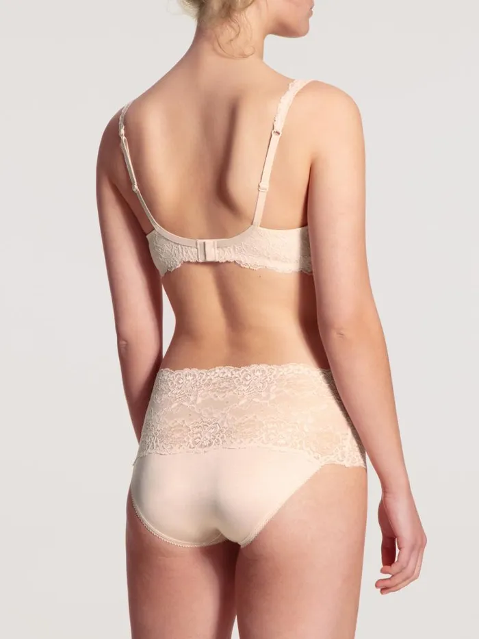 CALIDA Bottoms Highwaisted Briefs With Lace Waistband Lace Parfait Pink 8211 Women