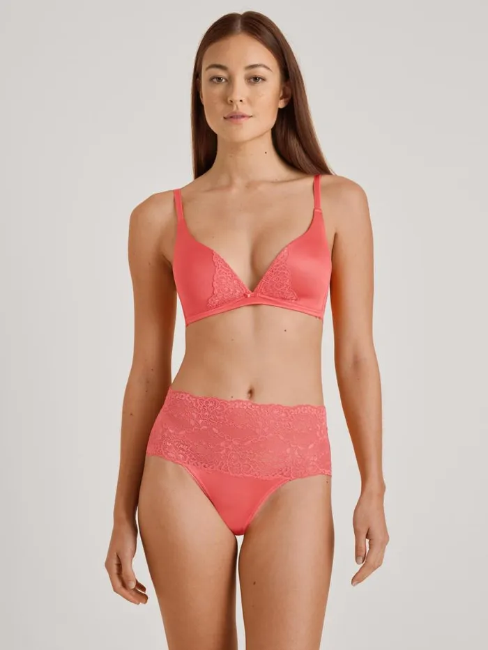 CALIDA Bottoms Highwaisted Briefs With Lace Waistband Porcelain Rose 8211 Women