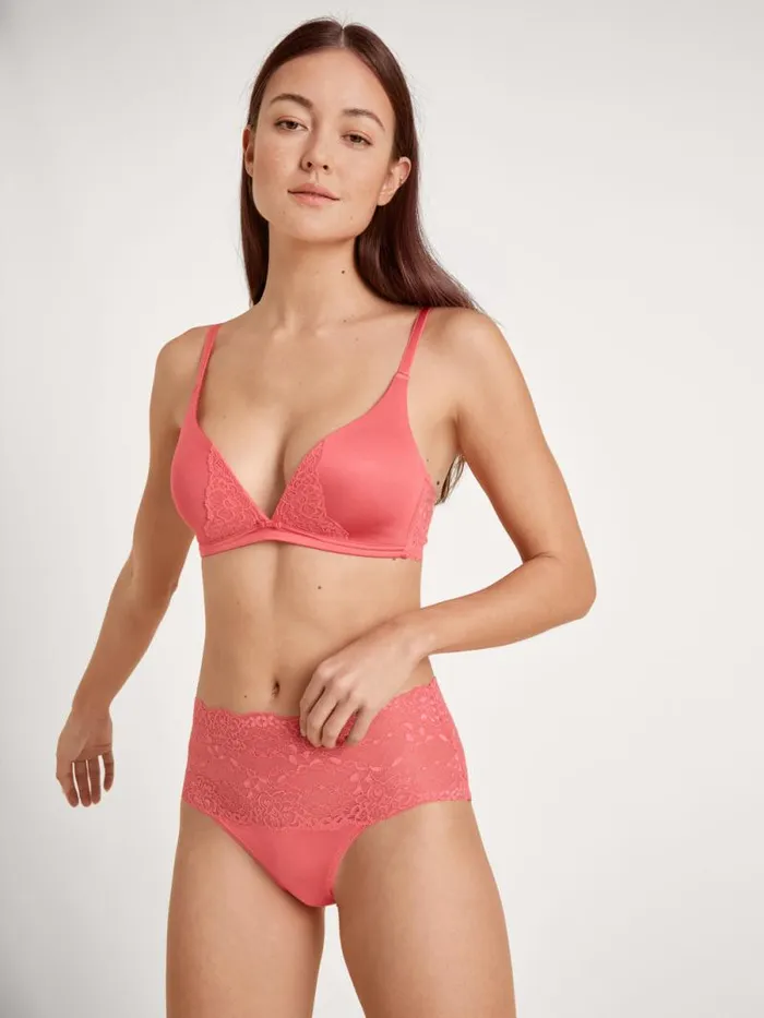 CALIDA Bottoms Highwaisted Briefs With Lace Waistband Porcelain Rose 8211 Women