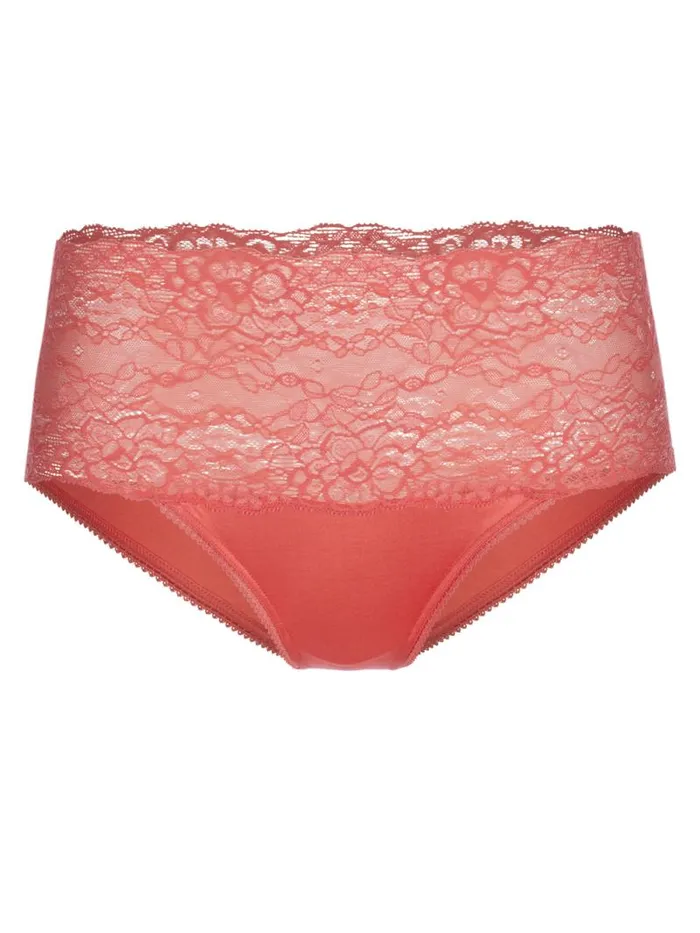 CALIDA Bottoms Highwaisted Briefs With Lace Waistband Porcelain Rose 8211 Women