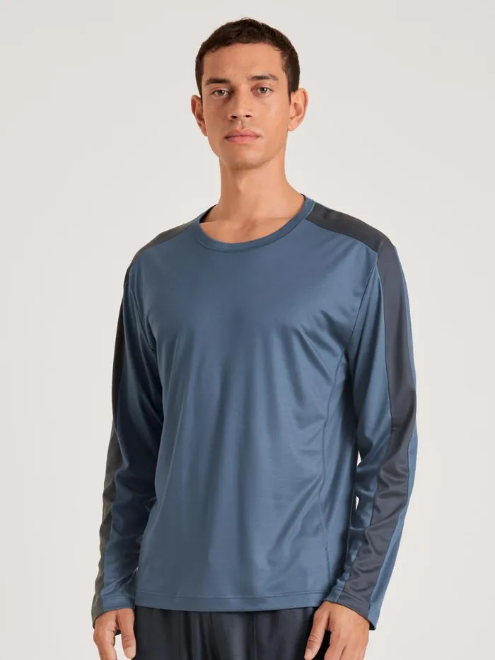 CALIDA DEEPSLEEPWEAR Shirt Longsleeve Vintage Indigo 8211 Men