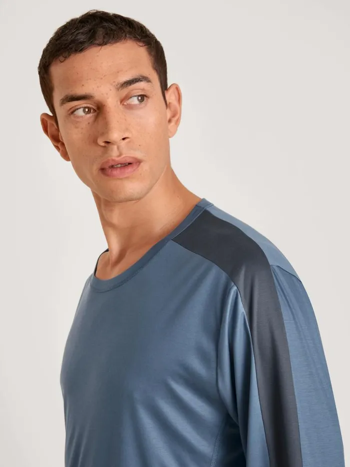 CALIDA DEEPSLEEPWEAR Shirt Longsleeve Vintage Indigo 8211 Men