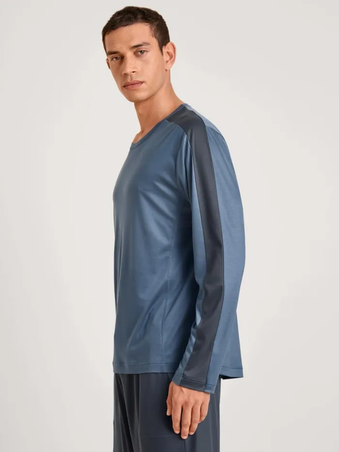 CALIDA DEEPSLEEPWEAR Shirt Longsleeve Vintage Indigo 8211 Men