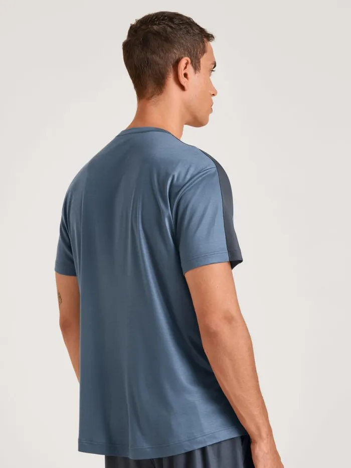 CALIDA DEEPSLEEPWEAR Shirt Short Sleeve Vintage Indigo 8211 Men