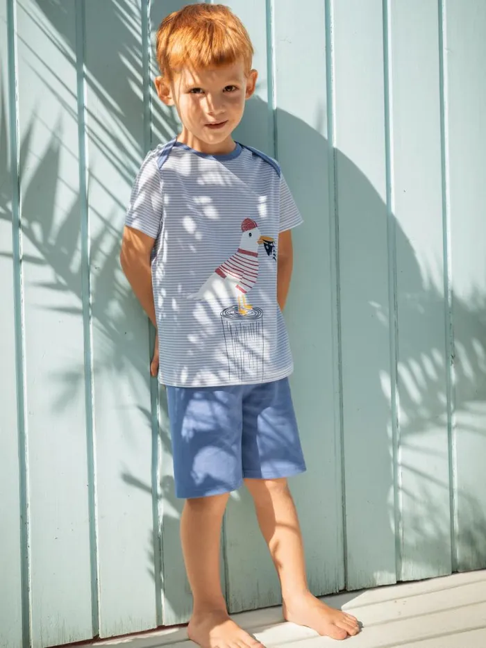 CALIDA For Babies Children Short Pyjamas Colony Blue 8211 Kids