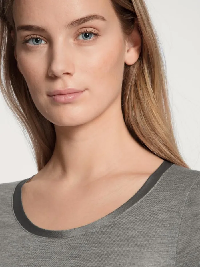 CALIDA Functional Underwear Shirt Long Sleeve Platin Mel 8211 Women