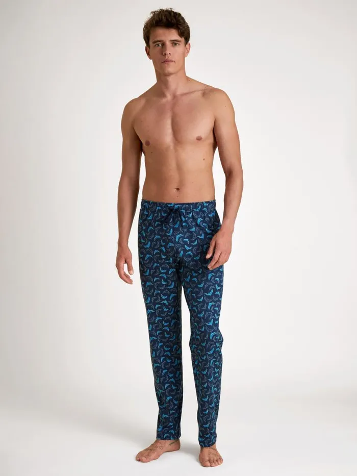 CALIDA Pyjama Pants Pants Danube Blue 8211 Men