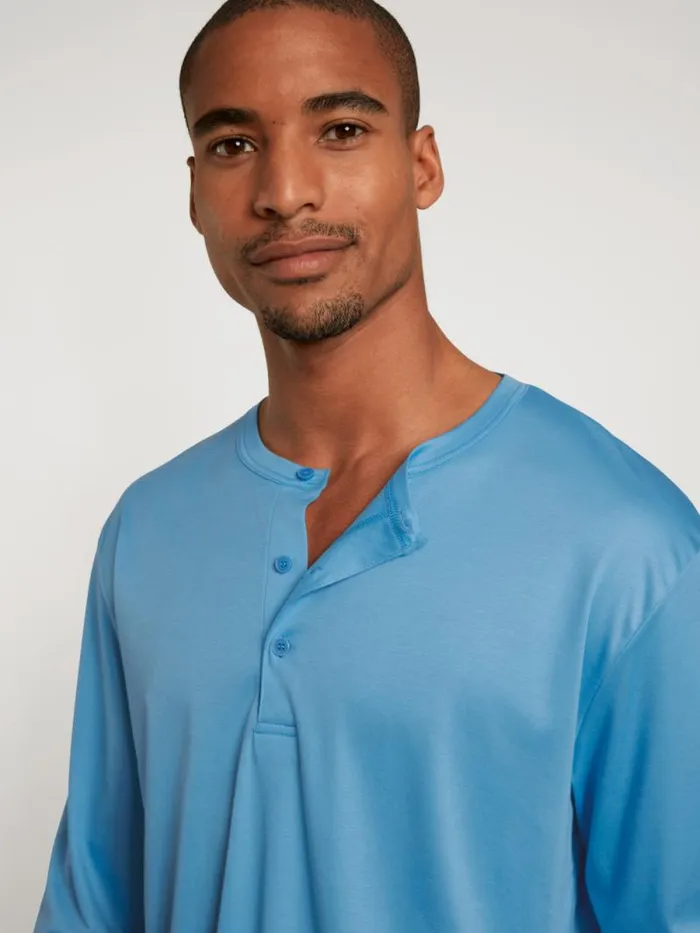 CALIDA Pyjama Tops Shirt Longsleeve Azurit Blue 8211 Men
