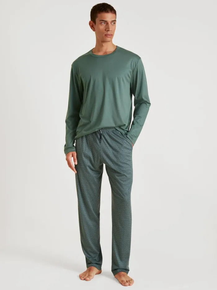 CALIDA Pyjama Tops Shirt Long Sleeve Dark Glen 8211 Men