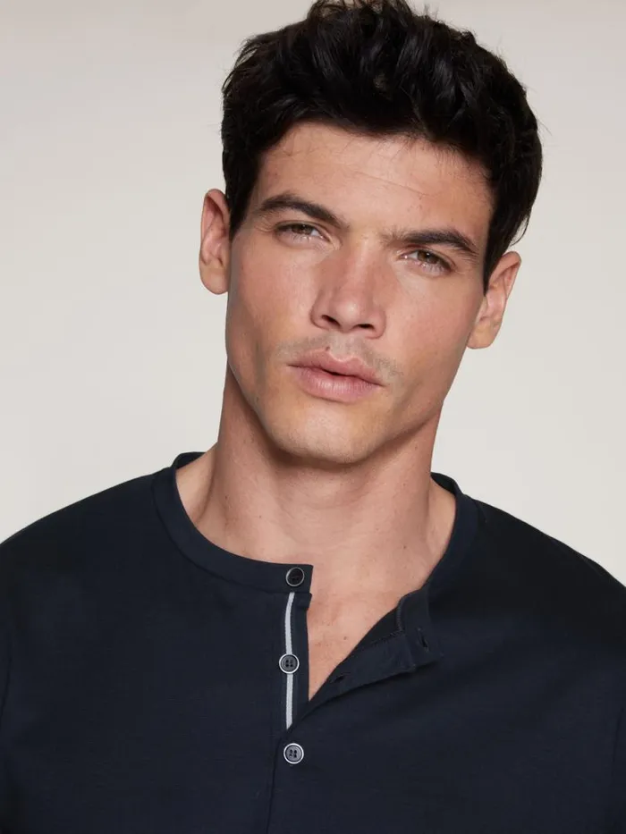 CALIDA Pyjama Tops Shirt Long Sleeve Dark Sapphire 8211 Men