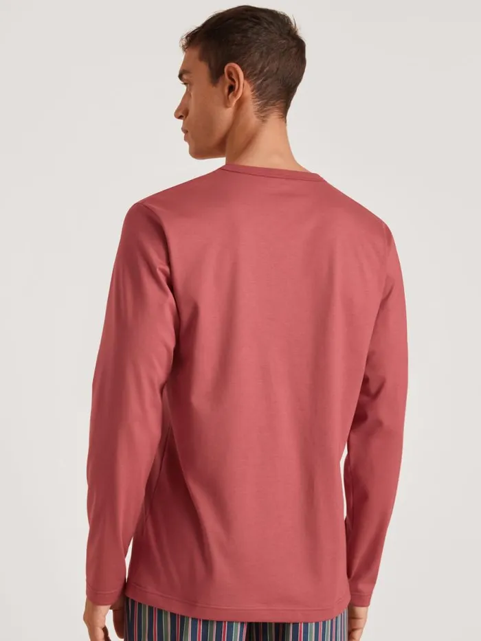 CALIDA Pyjama Tops Shirt Long Sleeve Mineral Red 8211 Men