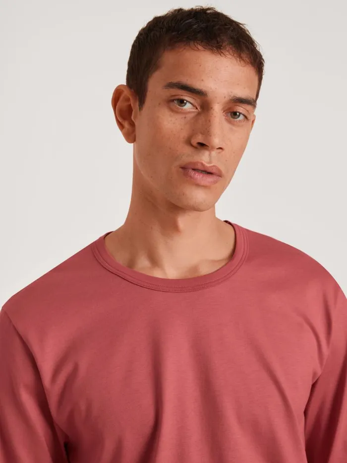 CALIDA Pyjama Tops Shirt Long Sleeve Mineral Red 8211 Men