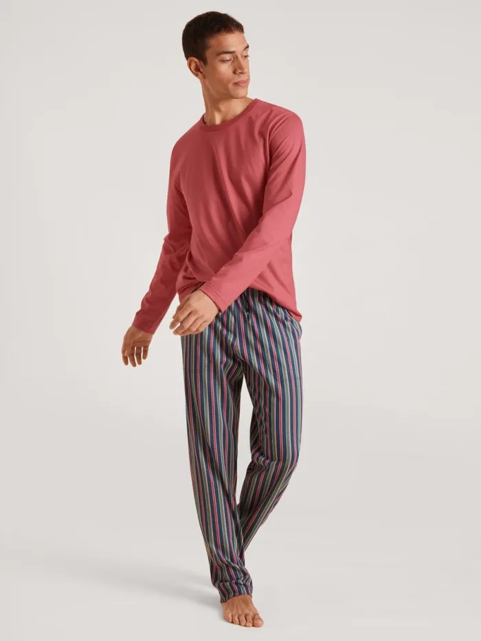 CALIDA Pyjama Tops Shirt Long Sleeve Mineral Red 8211 Men