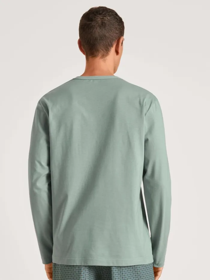 CALIDA Pyjama Tops Shirt Long Sleeve Slate Grey 8211 Men