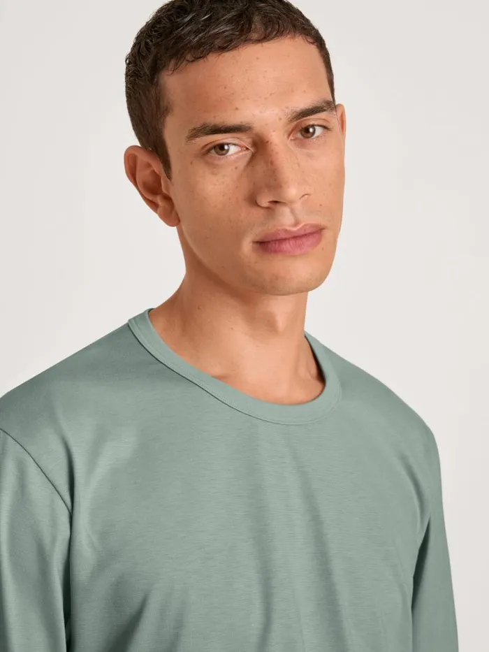 CALIDA Pyjama Tops Shirt Long Sleeve Slate Grey 8211 Men