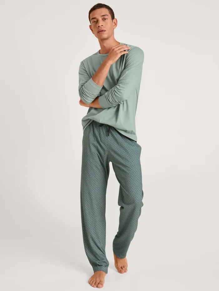CALIDA Pyjama Tops Shirt Long Sleeve Slate Grey 8211 Men