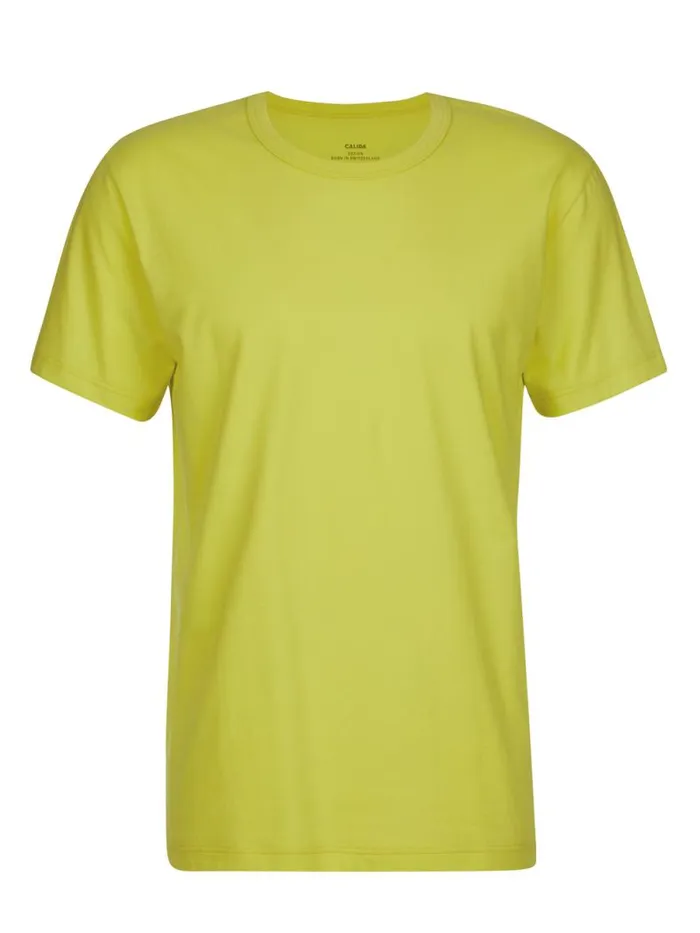 CALIDA Pyjama Tops Shirt Short Sleeve Lemonade Green 8211 Men