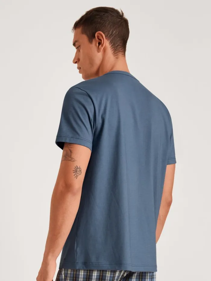CALIDA Pyjama Tops Shirt Short Sleeve Vintage Indigo 8211 Men