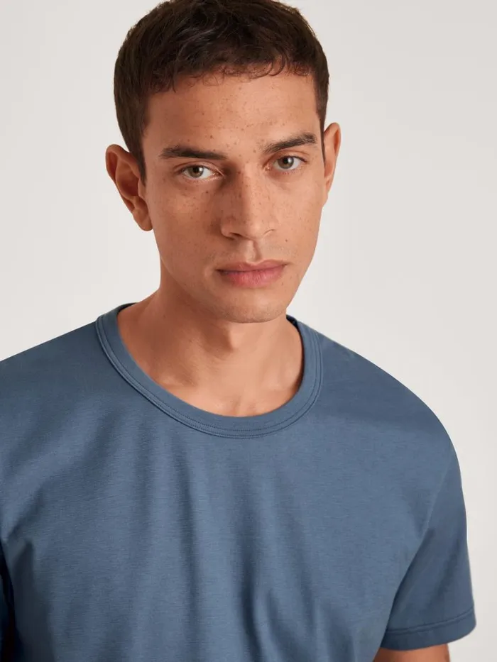 CALIDA Pyjama Tops Shirt Short Sleeve Vintage Indigo 8211 Men