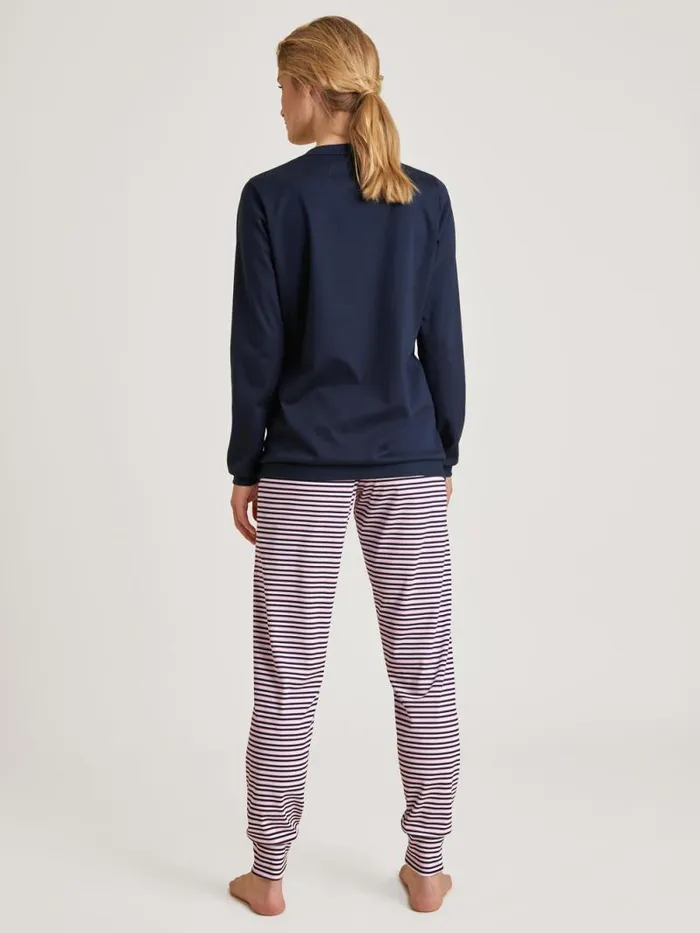 CALIDA Pyjamas Cuffed Pyjamas Dark Blue 8211 Women