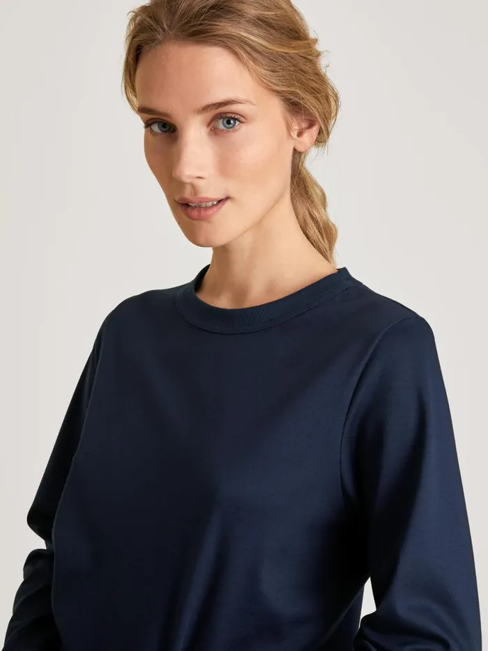 CALIDA Pyjamas Cuffed Pyjamas Dark Blue 8211 Women