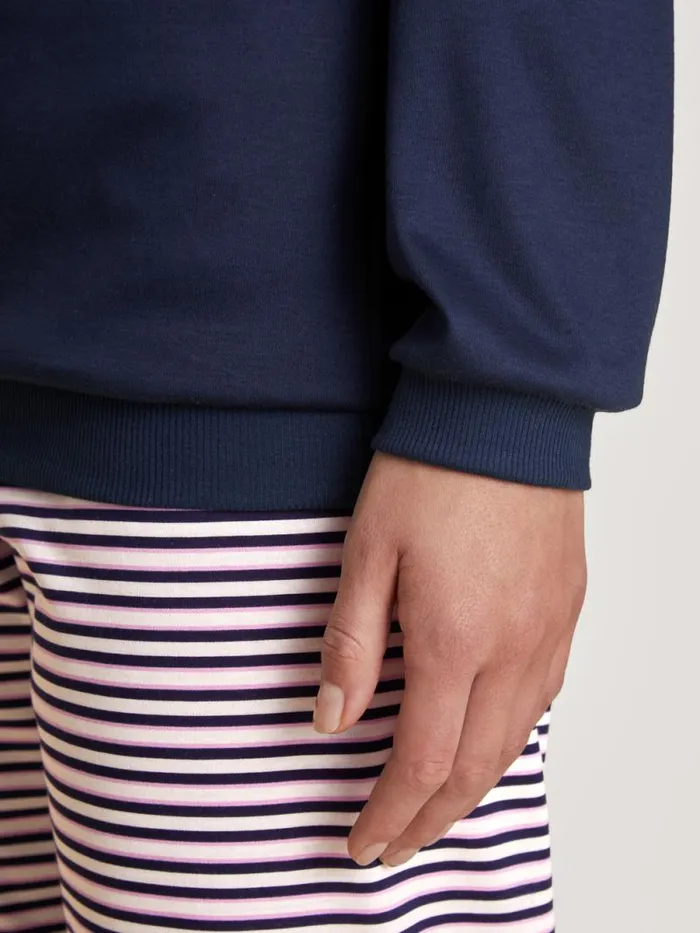 CALIDA Pyjamas Cuffed Pyjamas Dark Blue 8211 Women