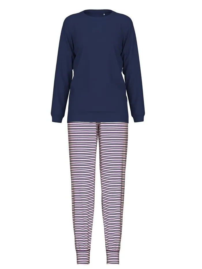 CALIDA Pyjamas Cuffed Pyjamas Dark Blue 8211 Women