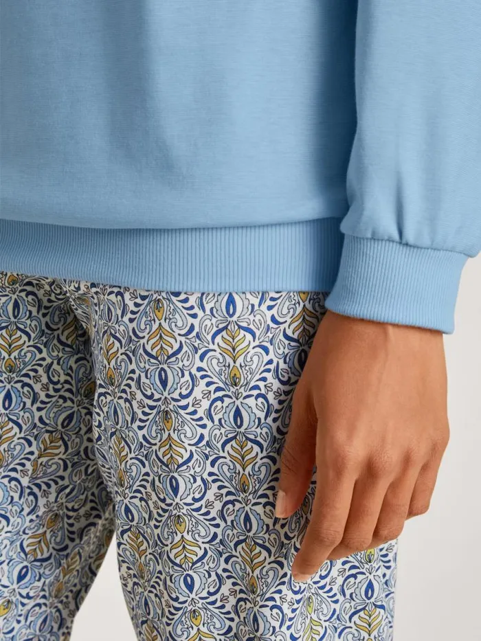 CALIDA Pyjamas Cuffed Pyjamas Placid Blue 8211 Women