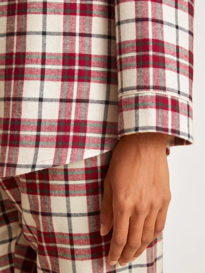 CALIDA Pyjamas Flannel Pyjamas Buttoned Rio Red 8211 Women