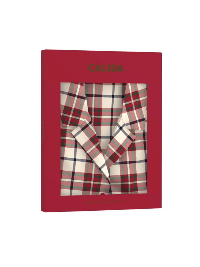 CALIDA Pyjamas Flannel Pyjamas Buttoned Rio Red 8211 Women