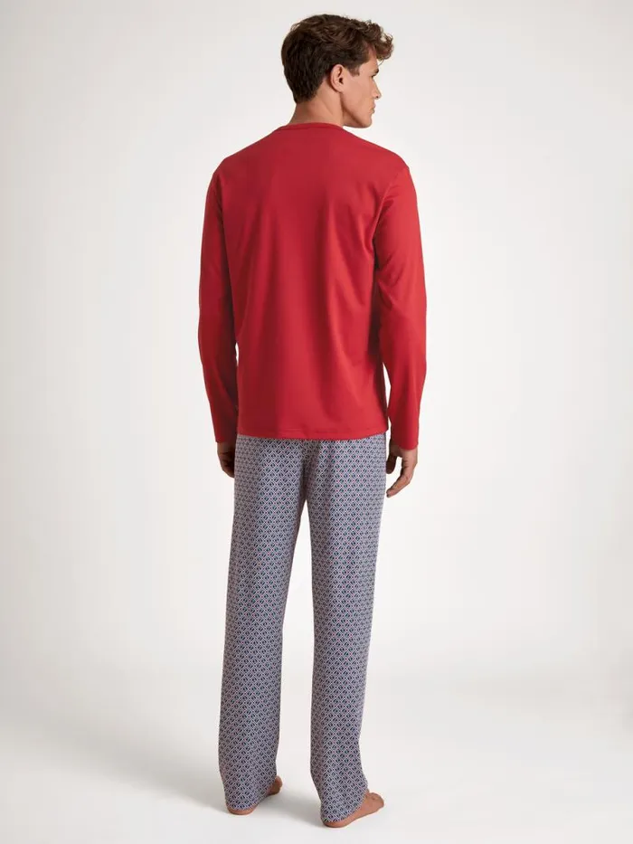 CALIDA Pyjamas Pyjama Amaranth 8211 Men