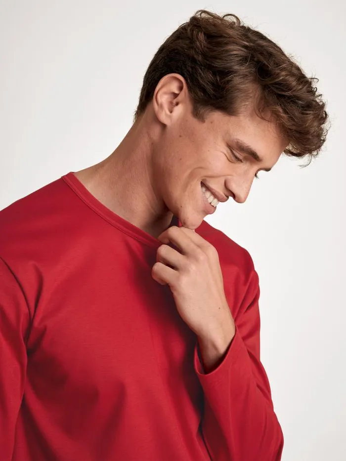 CALIDA Pyjamas Pyjama Amaranth 8211 Men