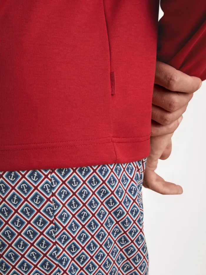 CALIDA Pyjamas Pyjama Amaranth 8211 Men