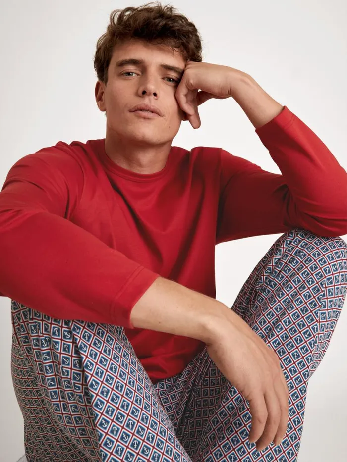 CALIDA Pyjamas Pyjama Amaranth 8211 Men