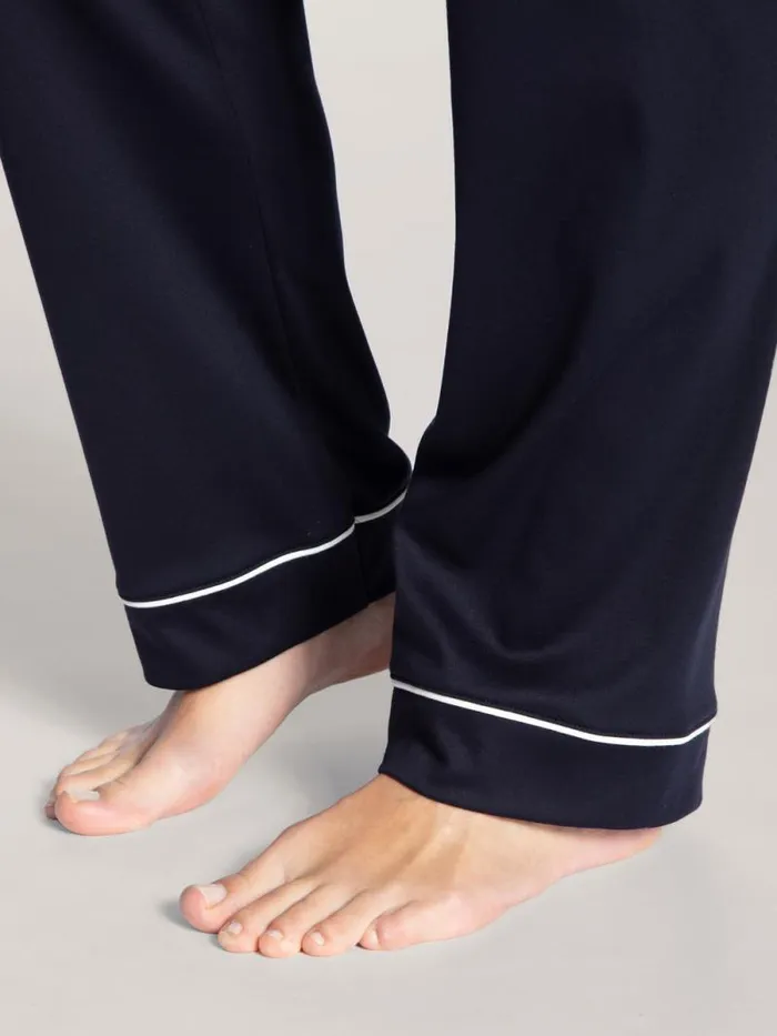 CALIDA Pyjamas Pyjama Buttoned Dark Lapis Blue 8211 Women