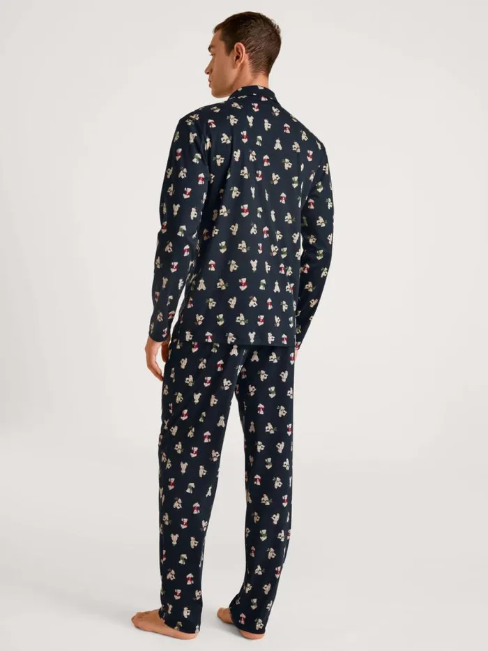 CALIDA Pyjamas Pyjama Buttoned Dark Sapphire 8211 Men