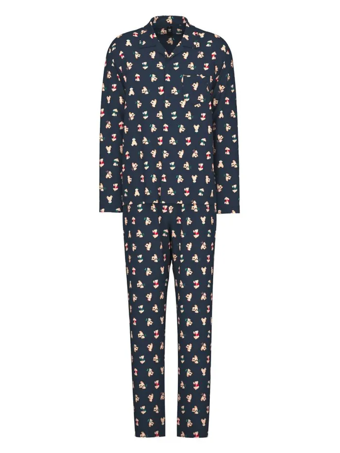 CALIDA Pyjamas Pyjama Buttoned Dark Sapphire 8211 Men