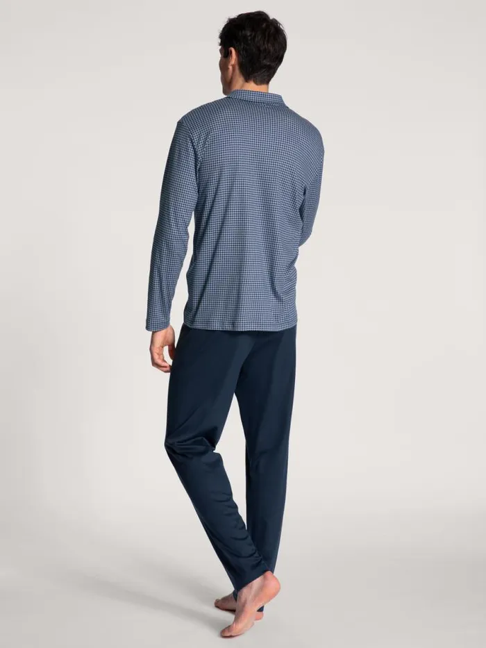 CALIDA Pyjamas Pyjama Buttoned Indigo Mood 8211 Men