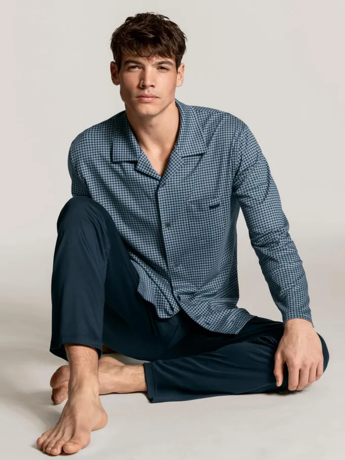 CALIDA Pyjamas Pyjama Buttoned Indigo Mood 8211 Men