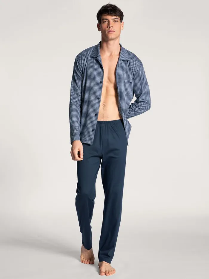 CALIDA Pyjamas Pyjama Buttoned Indigo Mood 8211 Men