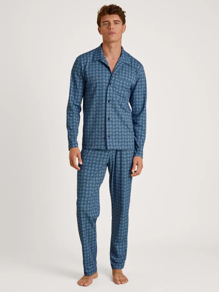 CALIDA Pyjamas Pyjama Buttoned Insignia Blue 8211 Men