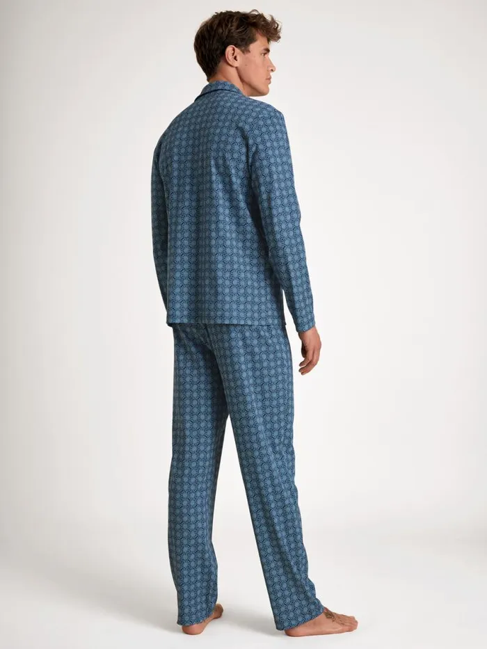 CALIDA Pyjamas Pyjama Buttoned Insignia Blue 8211 Men