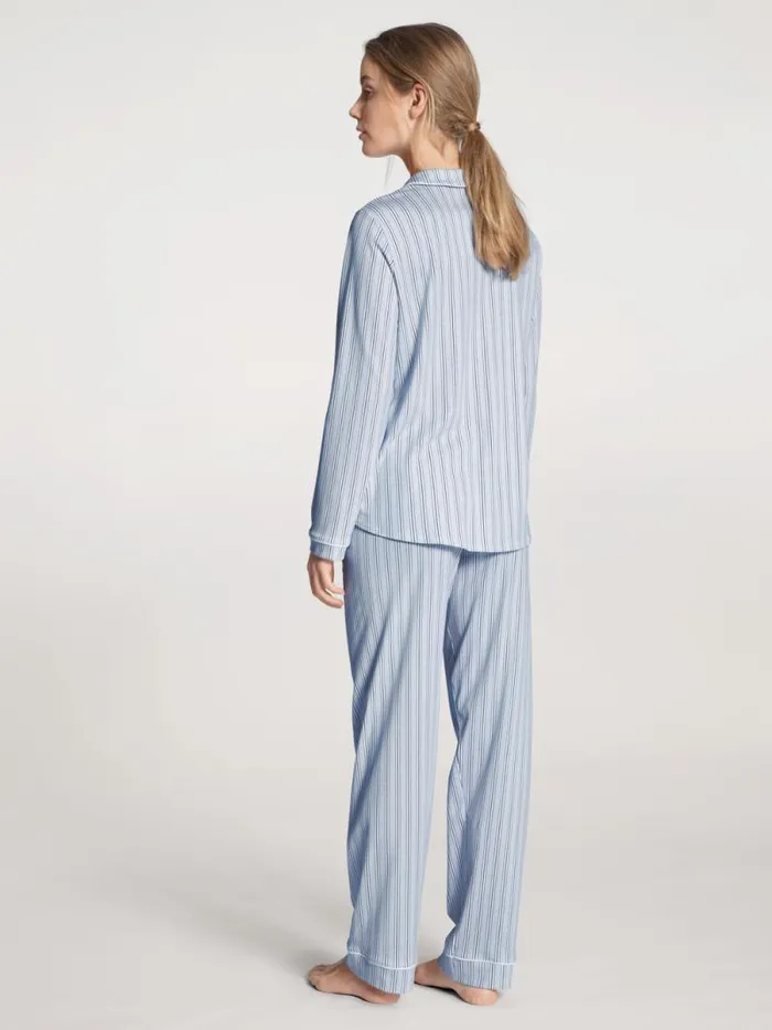 CALIDA Pyjamas Pyjama Buttoned Peacoat Blue 8211 Women