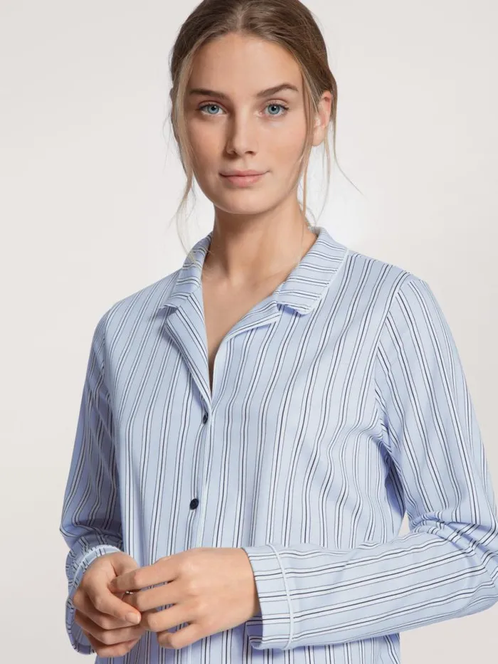 CALIDA Pyjamas Pyjama Buttoned Peacoat Blue 8211 Women