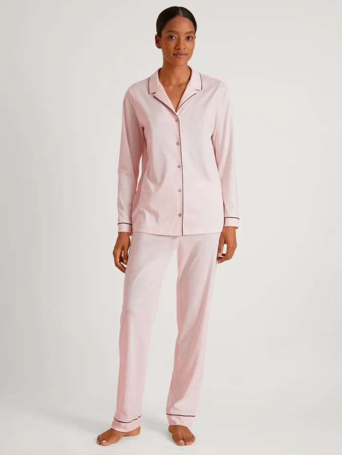 CALIDA Pyjamas Pyjama Buttoned Pearl Blush 8211 Women