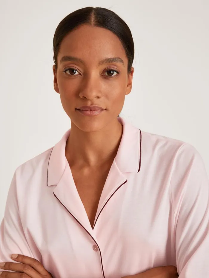 CALIDA Pyjamas Pyjama Buttoned Pearl Blush 8211 Women