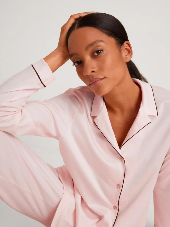 CALIDA Pyjamas Pyjama Buttoned Pearl Blush 8211 Women