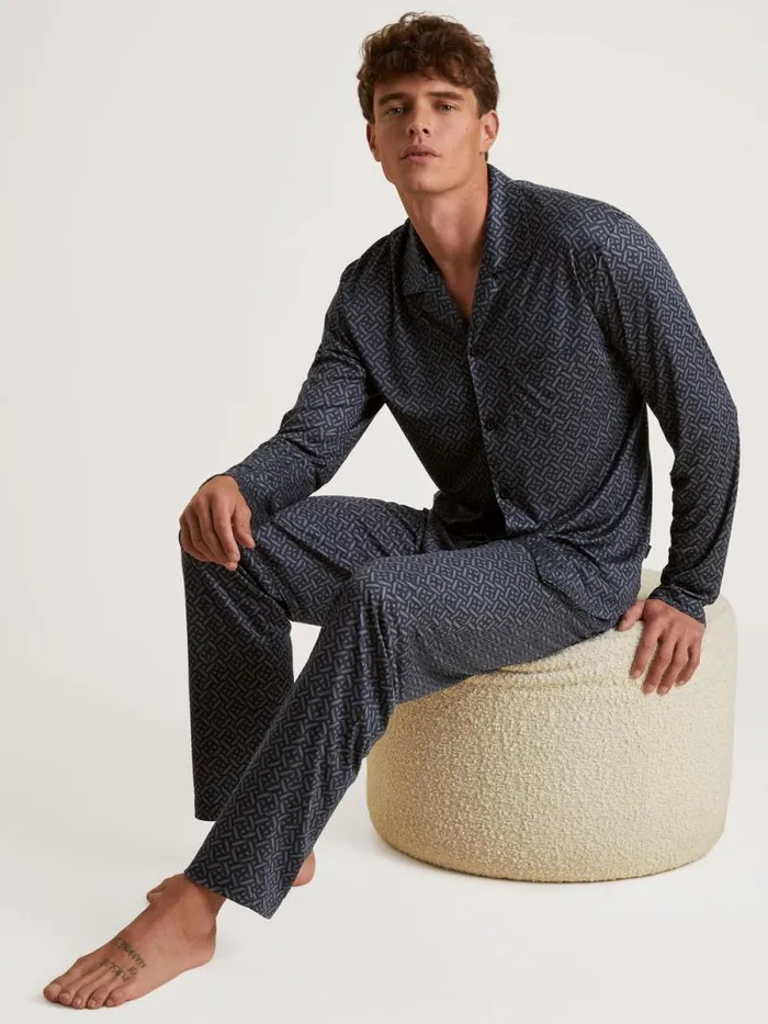 CALIDA Pyjamas Pyjama Buttoned Schwarz 8211 Men
