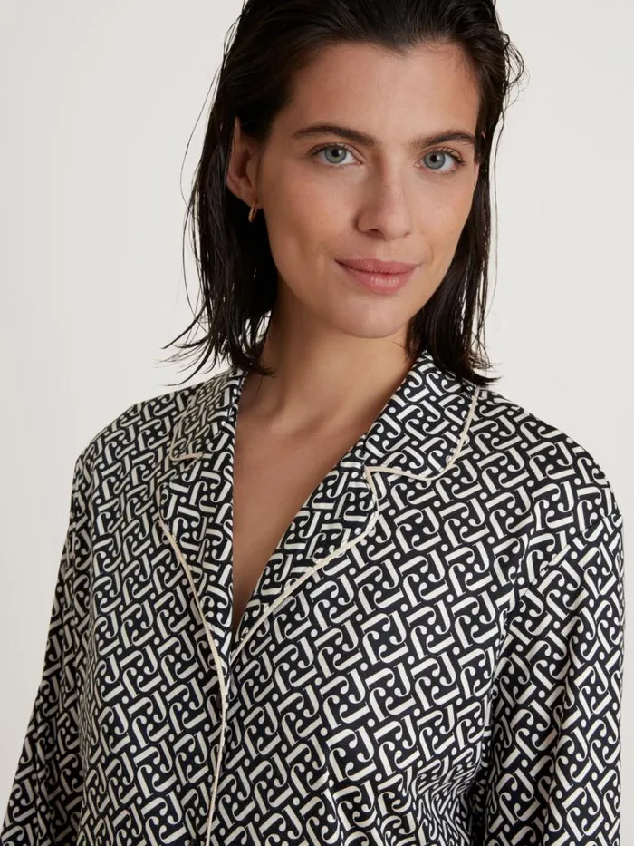 CALIDA Pyjamas Pyjama Buttoned Schwarz 8211 Women