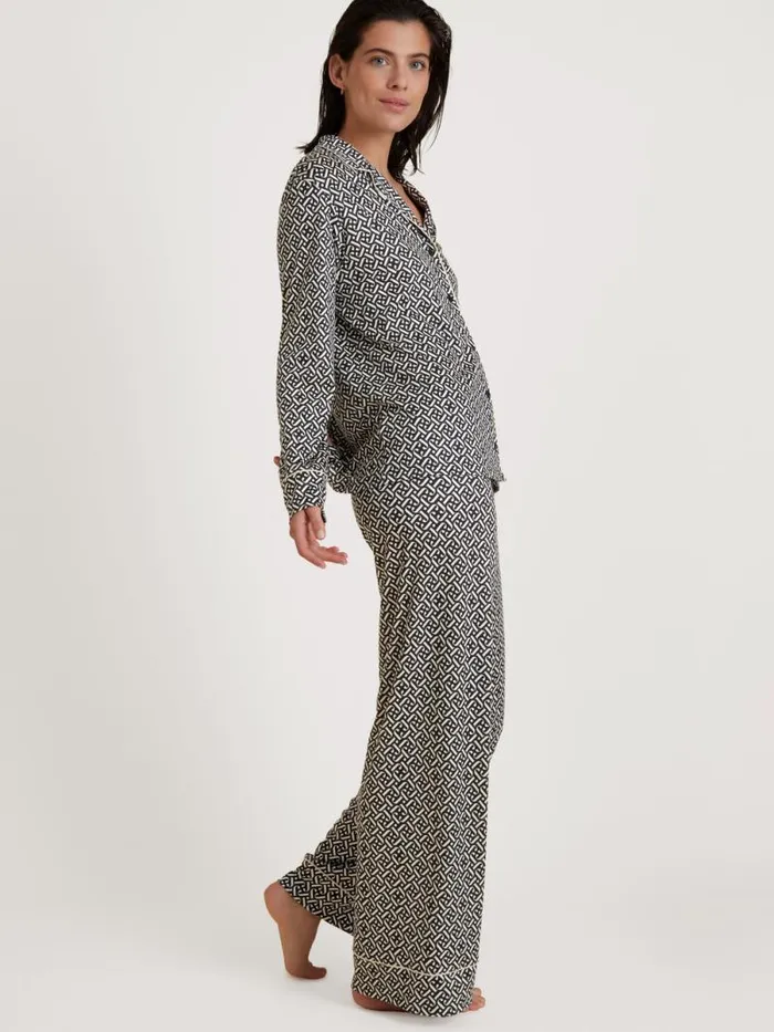 CALIDA Pyjamas Pyjama Buttoned Schwarz 8211 Women